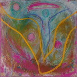 divine feminine, 20X20, Original SOLD
(NOW available as print on paper or canvas, starting at $111; sizes begin at 8 x10. please contact Oonagh on her contact page for more details)