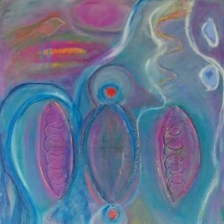 esia's home, 36x48, Original SOLD
(NOW available as print on paper or canvas, starting at $111; sizes begin at 8 x10. please contact Oonagh on her contact page for more details)